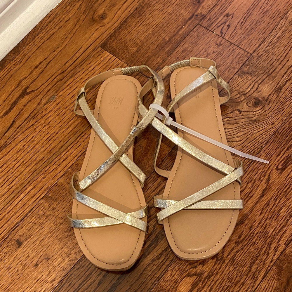 H&M Gold Strappy Sandals